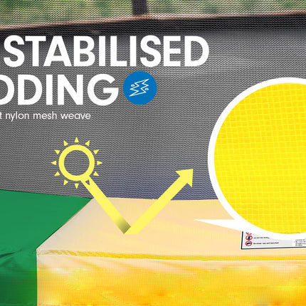 Kahuna 8ft Outdoor Rainbow Trampoline For Kids And Children Suited For Fitness Exercise Gymnastics With Safety Enclosure