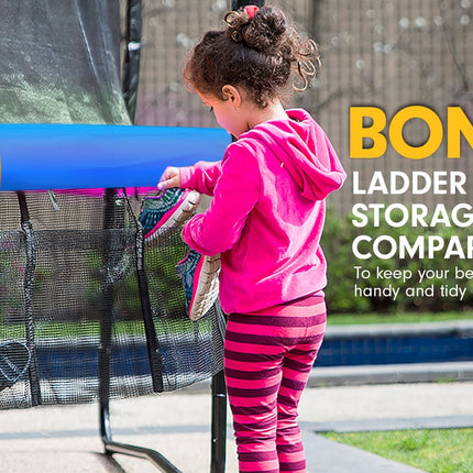 Kahuna 8ft Outdoor Rainbow Trampoline For Kids And Children Suited For Fitness Exercise Gymnastics With Safety Enclosure