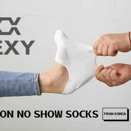3X Rexy Cushion No Show Ankle Socks Small Non-Slip Breathable WHITE