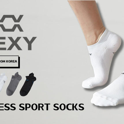 4X Rexy Seamless Sport Sneakers Socks Medium Non-Slip Heel Tab MULTI COLOUR