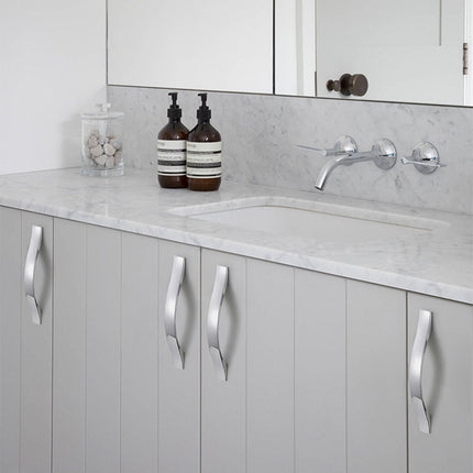 96mm Brushed Silver Furniture Kitchen Bathroom Cabinet Handles Drawer Bar Handle Pull Knob