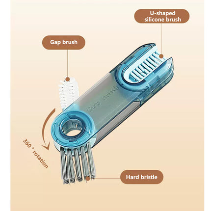 Cleanix Multi-functional Cup Cleaning Brush Bottle Nipple Cleaning Tool Three-in-one