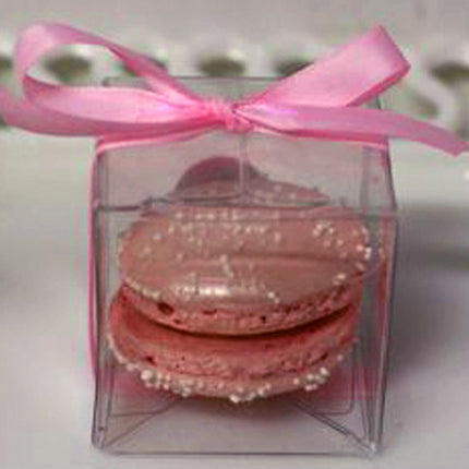 100 Pack of 8cm Square Cube - Product Showcase Clear Plastic Shop Display Storage Packaging Box