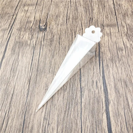 50 Pack of Clear Pyramid Triangle Shaped Small Clear Gift Box - Bomboniere Jewelry Gift Party Favor Model Candy Chocolate Soap Box