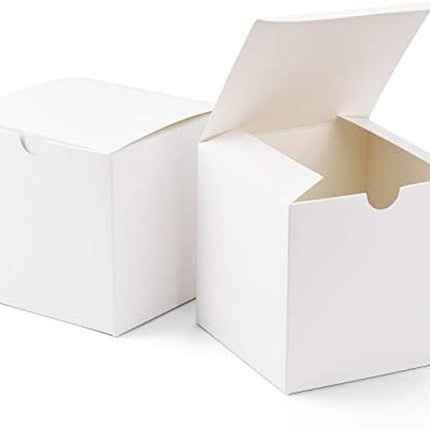50 Pack of White 5x5x8cm Square Cube Card Gift Box - Folding Packaging Small rectangle/square Boxes for Wedding Jewelry Gift Party Favor Model Candy Chocolate Soap Box