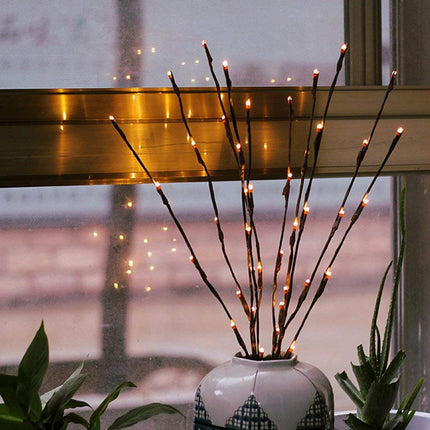 5 Sets of LED Light Bunch Stem - Warm White BATTERY fairy lights - 50cm high 20 bulbs/petals