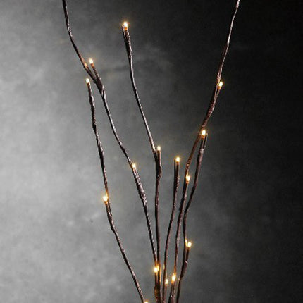 5 Sets of LED Light Bunch Stem - Warm White BATTERY fairy lights - 50cm high 20 bulbs/petals