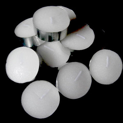 50 Pack Bulk Tea Light Candles - White Smokeless Tealights Unscented - 9 Hour Burn Time