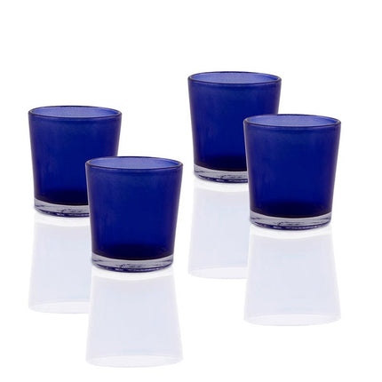 40 Pack Blue Frosted Glass Votive Tealight Candle Holders House Party Centerpiece Xmas Wedding Decor Glass Candlestick Party Decorations Bridal Baby Shower Event