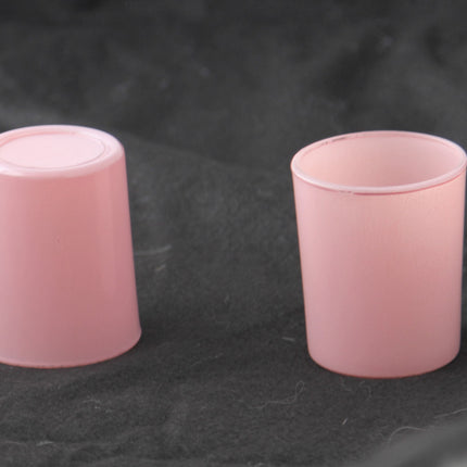 10 Pack Blush Pink Glass Votive Tealight Candle Holders House Party Centerpiece Xmas Wedding Decor Glass Candlestick Party Decorations Bridal Valentines Event