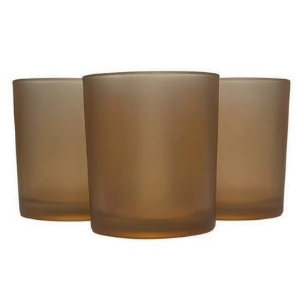 40 Pack Brown Frosted Glass Votive Tealight Candle Holders House Party Centerpiece Xmas Wedding Decor Glass Candlestick Party Decorations Bridal Valentines Event