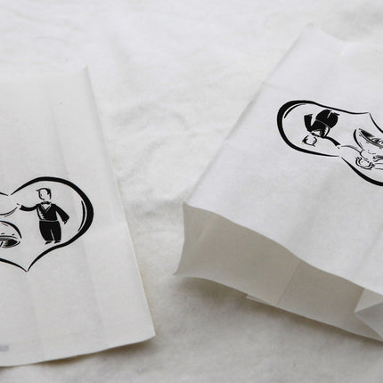 150 Pack Wedding Cake Bags Greaseproof Wax Paper Slice Take Home Favour Bride Groom in Heart