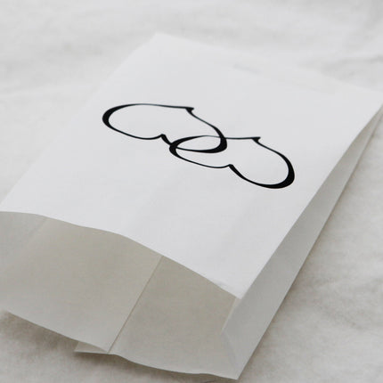 200 Pack Wedding Cake Bags Greaseproof Wax Paper Slice Take Home Favour Large Heart