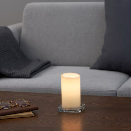 2 Pcs LED Block Pillar Candle White Flameless Safe Indoor Battery Power Party Home Decor Wedding Xmas Table Centrepiece