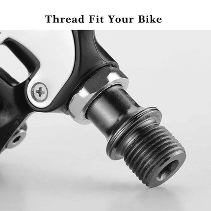 Self Lock Clip In Bike Pedals LOOK KEO Cleat MTB Road 700C Hybrid BMX - Rockbros Black