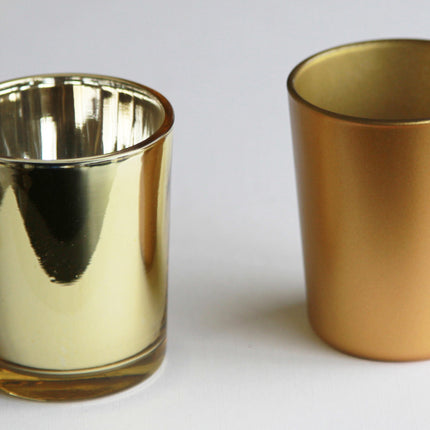 40 Bulk Pack Matt Gold Glass Votive Candle Holders Table Centreoieces  Xmas Wedding Anniversary Event Recption Party Function or Home Decor