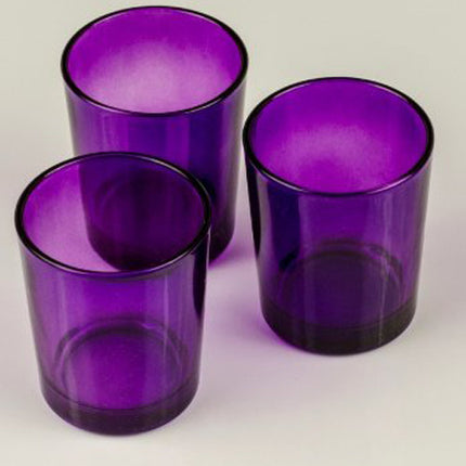 40 Pack Purple Glass Votive Tealight Candle Holders House Party Centerpiece Xmas Wedding Decor Glass Candlestick Party Decorations Bridal Valentines Event