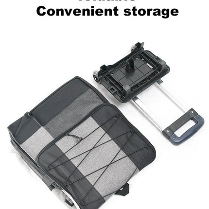 Cooler Picnic Bag Trolley Thermally Insulated - 36L - 60 cans - Grey - Drinks Food Cool Bag Rainproof