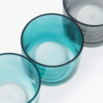 40 Pack Turquoise Glass Votive Tealight Candle Holders House Party Centerpiece Xmas Wedding Decor Glass Candlestick Party Decorations Bridal Baby Shower Event