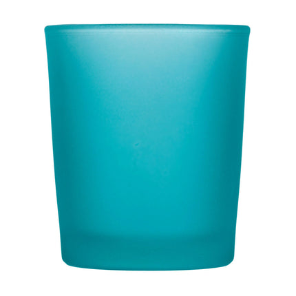 20 Pack Turquoise Frosted Glass Votive Tealight Candle Holders House Party Centerpiece Xmas Wedding Decor Glass Candlestick Party Decorations Bridal Baby Shower Event