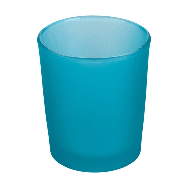 40 Pack Turquoise Frosted Glass Votive Tealight Candle Holders House Party Centerpiece Xmas Wedding Decor Glass Candlestick Party Decorations Bridal Baby Shower Event