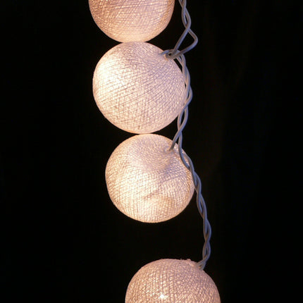 20 White 5cm Ball battery string LED - wedding party home event decoration