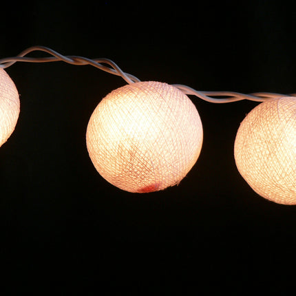 20 White 5cm Ball battery string LED - wedding party home event decoration