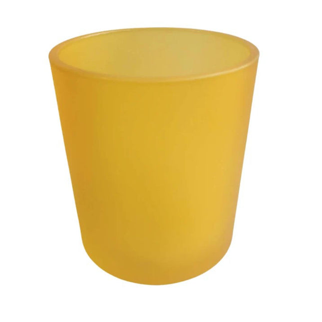 20 Pack Yellow Frosted Glass Votive Candle Holders Table Centreoieces  Xmas Wedding Anniversary Event Recption Party Function or Home Decor