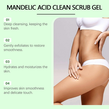 Hoygi Body Exfoliating Gel, Deep Cleansing Moisturizing Gentle Mud Scrub Exfoliating Dead Skin Clean Pores