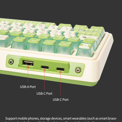 KZZI K75 PRO RGB 75% Wireless Gasket Mechanical Lemon Green Keyboard, Triple Mode, Eternity Tactile Switch
