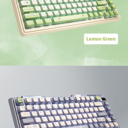 KZZI K75 PRO RGB 75% Wireless Gasket Mechanical Lemon Green Keyboard, Triple Mode, Eternity Tactile Switch