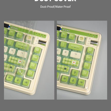 KZZI K75 PRO RGB 75% Wireless Gasket Mechanical Lemon Green Keyboard, Triple Mode, Eternity Tactile Switch