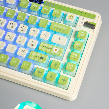 KZZI K75 PRO RGB 75% Wireless Gasket Mechanical Lemon Green Keyboard, Triple Mode, Eternity Tactile Switch