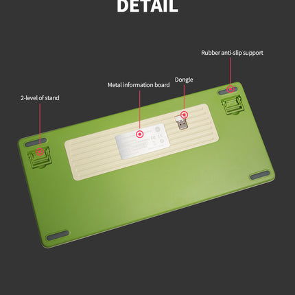 KZZI K75 PRO RGB 75% Wireless Gasket Mechanical Night Grey Keyboard, Triple Mode, Eternity Tactile Switch