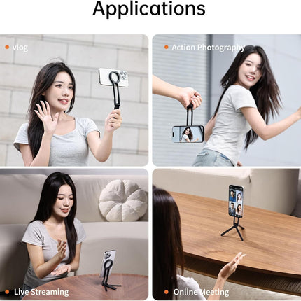 ULANZI MA30 Magnetic Phone Tripod Stand for iPhone - Aluminium Maglock Smartphone Mini Tripod Pocket Cell Phone Stand Dual-Sided Magnet Quick Mount Compatible with iPhone 16 15 14 13 12 Magsafe
(Purple)