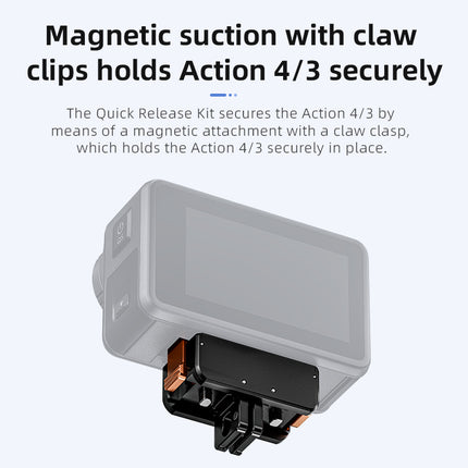 STARTRC Action 5 Pro Magnetic Adapter Mount for DJI Osmo Action 5 Pro/Action 4/Action 3 Quick Release Adapter with Connection Adapter Extension Base Accessories