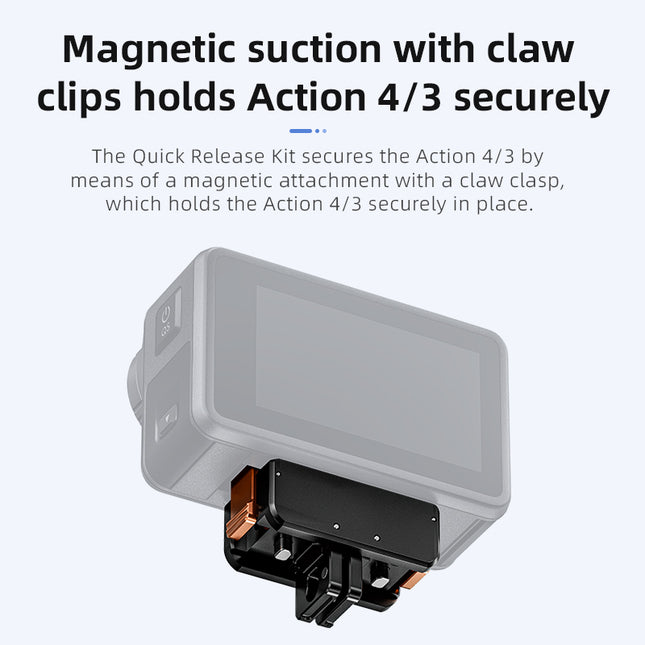 STARTRC Action 5 Pro Magnetic Adapter Mount for DJI Osmo Action 5 Pro/Action 4/Action 3 Quick Release Adapter with Connection Adapter Extension Base Accessories