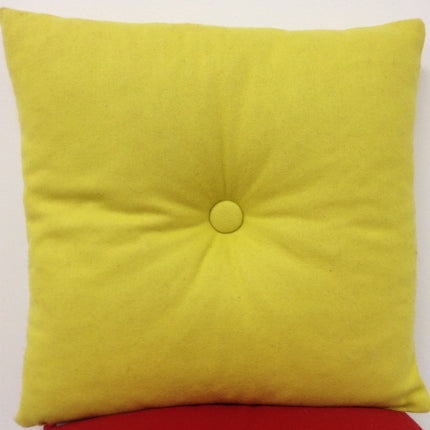 Button Mustard Yellow Pre Filled 40x40cm Cushion or Chair pad