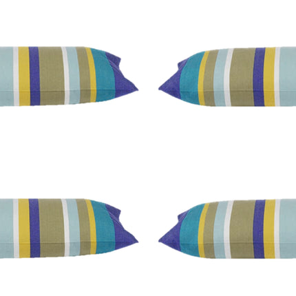 Pack of 4 Corban Royal  Rectangle 35x70cm Striped Multicoloured Cushion Cover