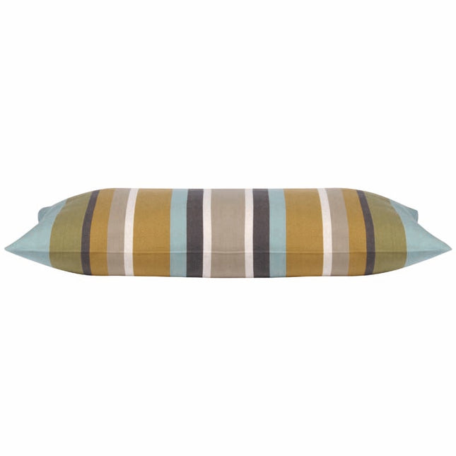 Pack of 4 Corban Aqua Rectangle 35x70cm Striped Multicoloured Cushion Cover Nautical