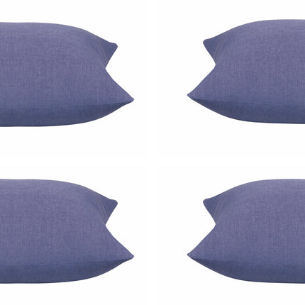 Pack of 4 Elements Indigo Blue Base Colour Square Cushion Covers