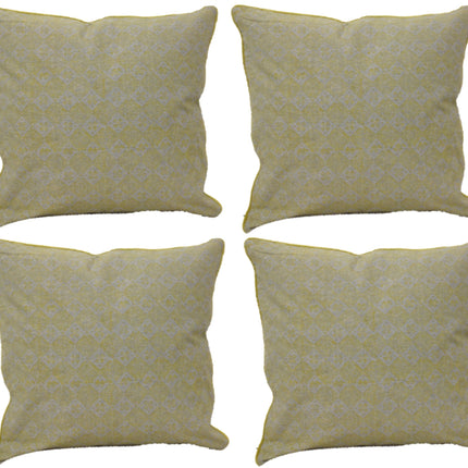 Pack of 4 Azuk Mustard Yellow & Grey 50cm x 50cm Cushion Covers