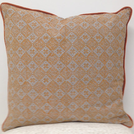 Pack of 4 Azuk Orange & Grey Cushion Covers 50cm x 50cm
