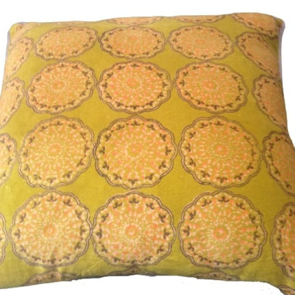 Pack of 4 Duffy Mustard and Grey Square Cushion Covers