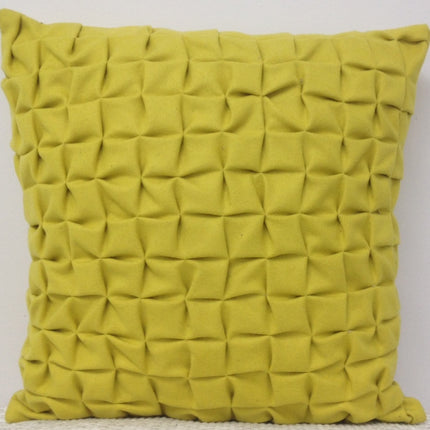 Pack of 4 Flux Mustard Yellow 3D Textured 45cm x 45cm Cushion Covers