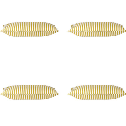 Pack of 4 Dandi Mustard Yellow & White Rectangle Cushion Covers