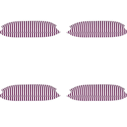 Pack of 4 Dandi Fuchsia Plum Purple & White Rectangle Cushion Covers