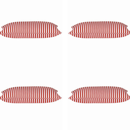 Pack of 4 Dandi Red & White Rectangle Cushion Covers