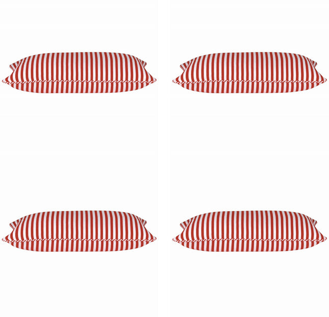 Pack of 4 Dandi Red & White Rectangle Cushion Covers