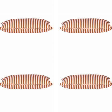 Pack of 4 Dandi Orange & White Rectangle Cushion Covers